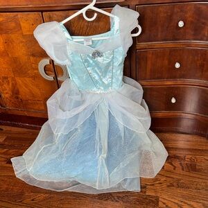 Disney Light Blue Sparkle Princess Costume Dress Cinderella